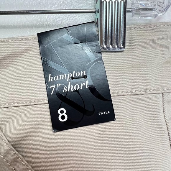 NWT New York & Company Tan Straight Hampton 7'' Twill Short Women's Size 17.25 - Picture 4 of 8
